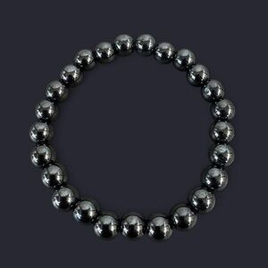 Hematite Bead Bracelet 8mm